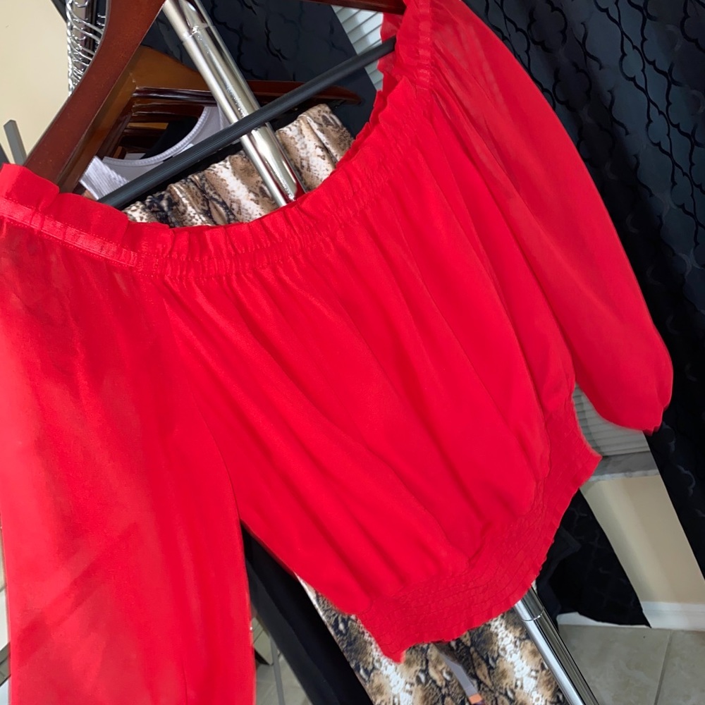 Red blouse
